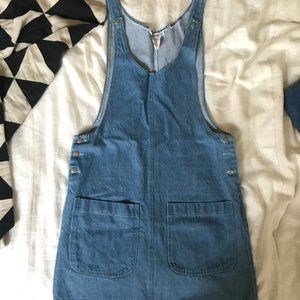 Vintage Denim Overall Style Dress